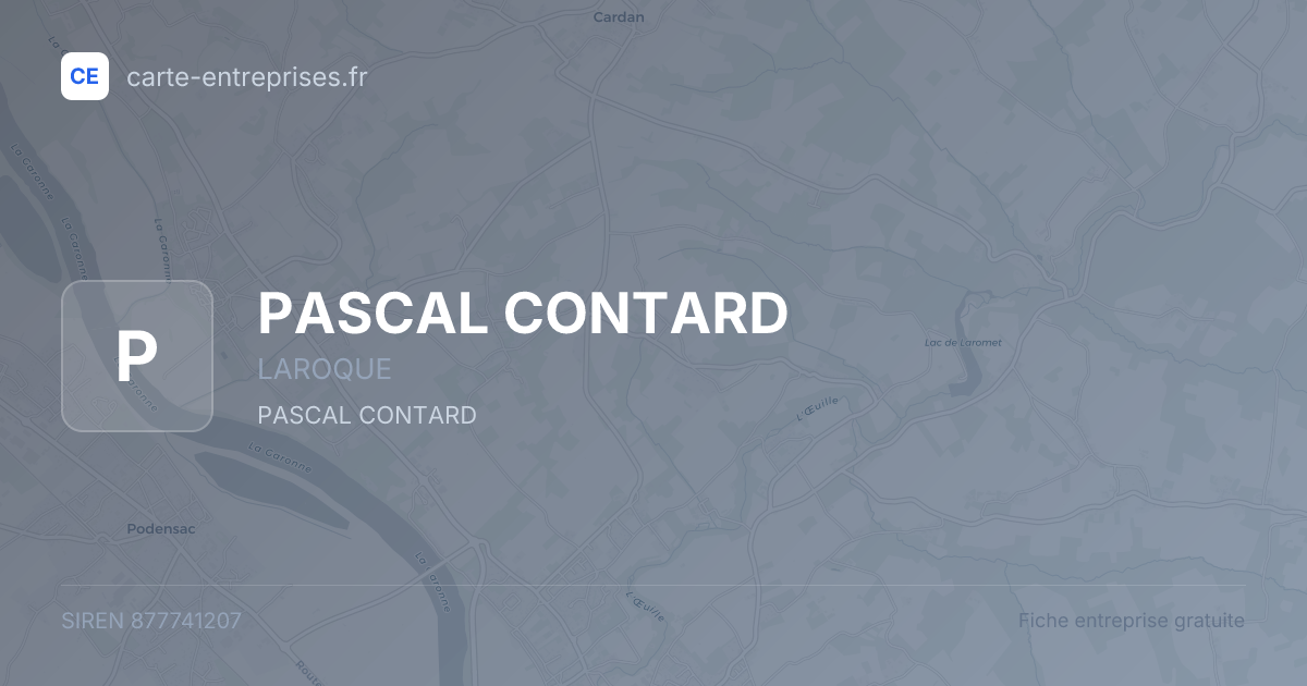 PASCAL CONTARD — 877741207 — fiche entreprise