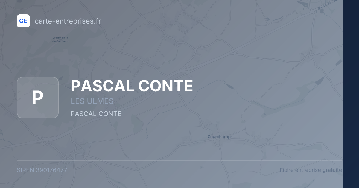 PASCAL CONTE — 390176477 — fiche entreprise