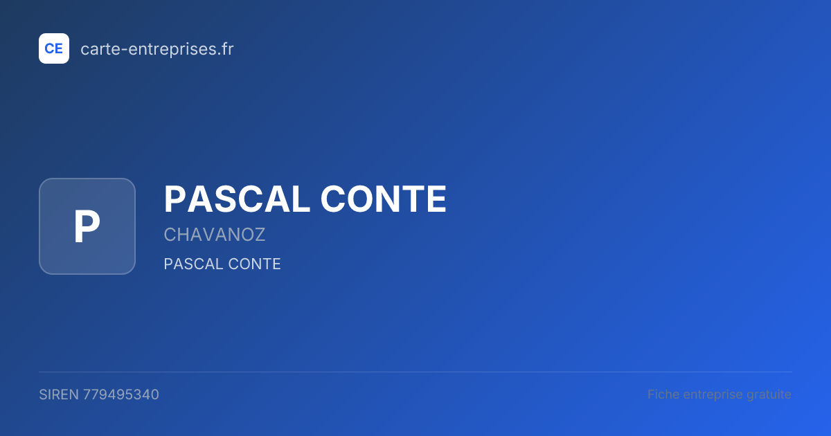 PASCAL CONTE — 779495340 — fiche entreprise