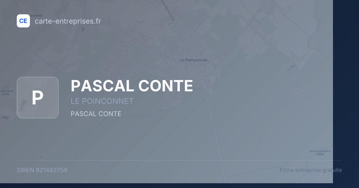 PASCAL CONTE — 821482759 — fiche entreprise