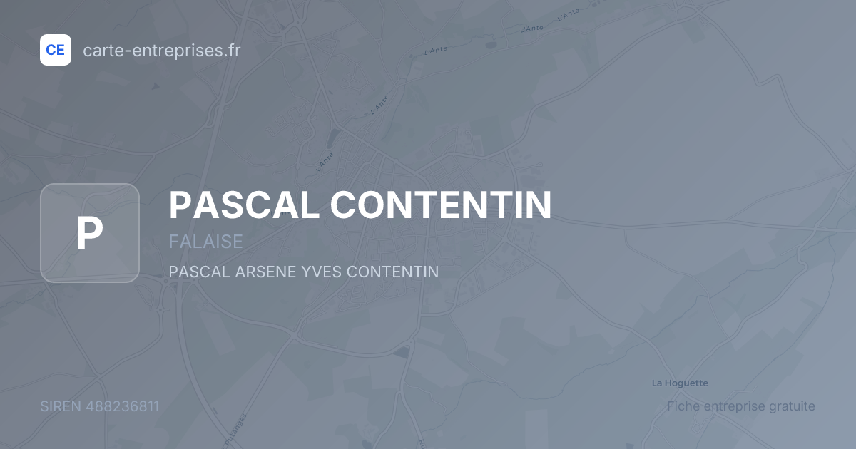 PASCAL CONTENTIN — 488236811 — fiche entreprise