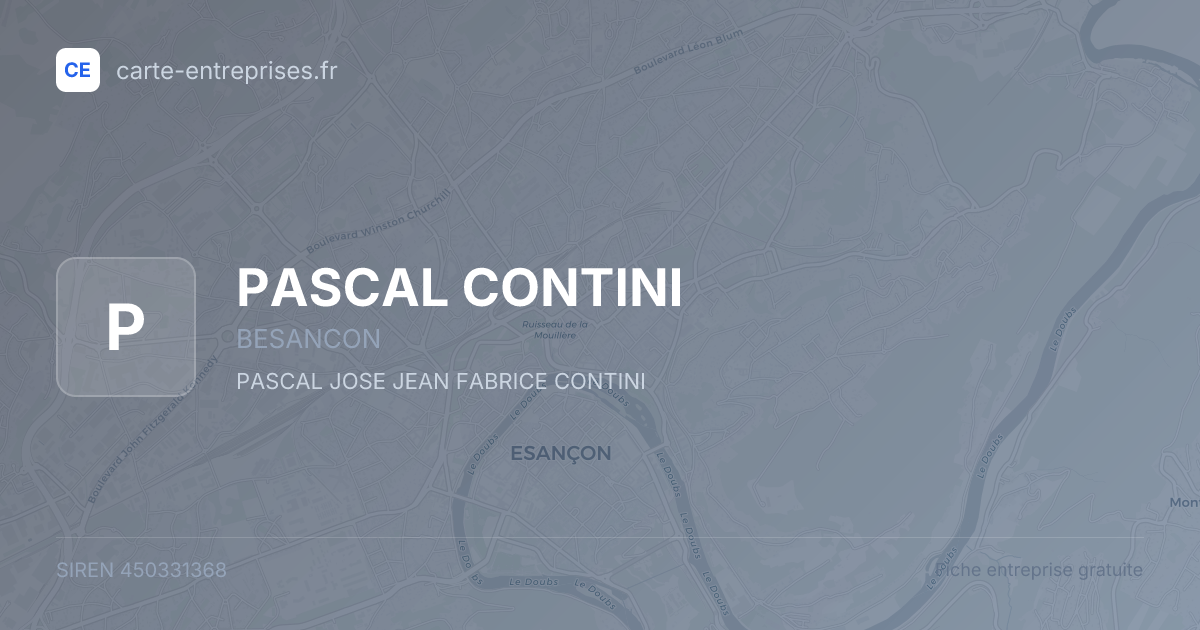 PASCAL CONTINI — 450331368 — fiche entreprise
