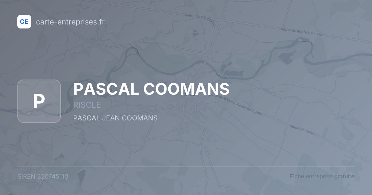 PASCAL COOMANS — 320745110 — fiche entreprise