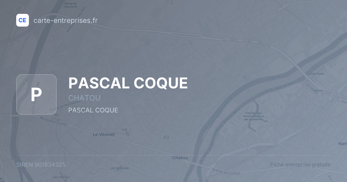 PASCAL COQUE — 901834325 — fiche entreprise