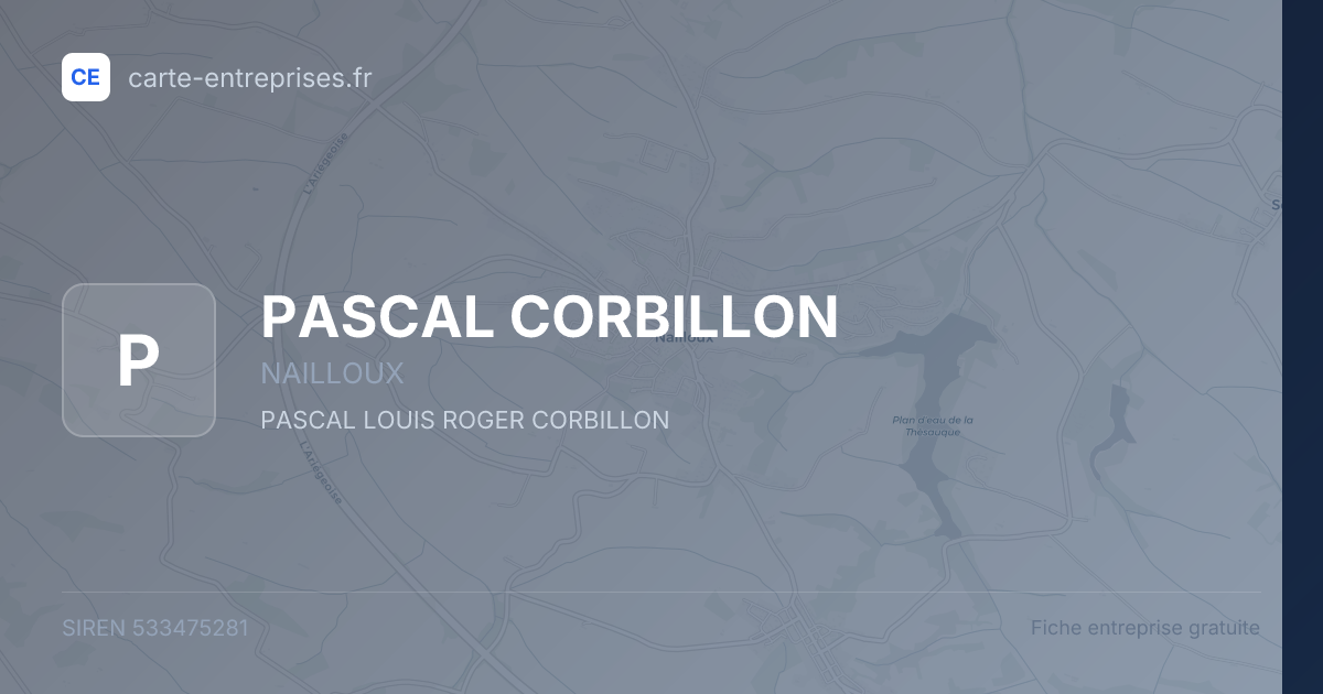 PASCAL CORBILLON — 533475281 — fiche entreprise