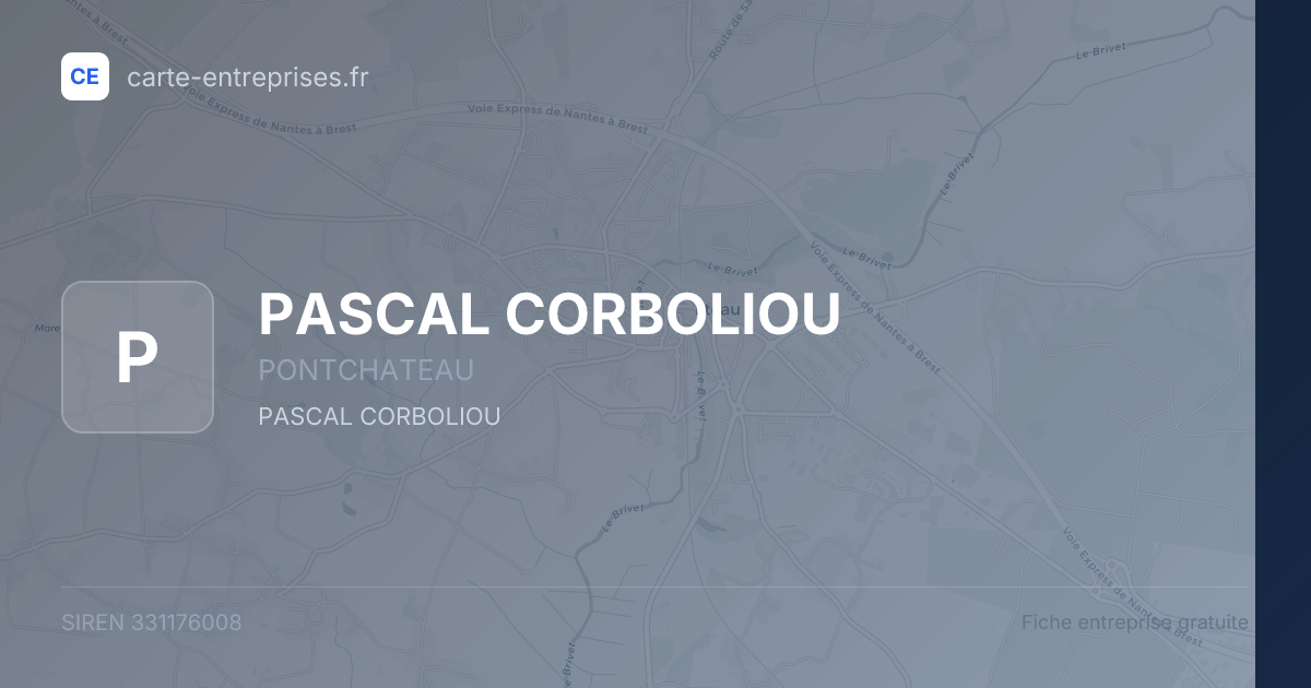 PASCAL CORBOLIOU — 331176008 — fiche entreprise