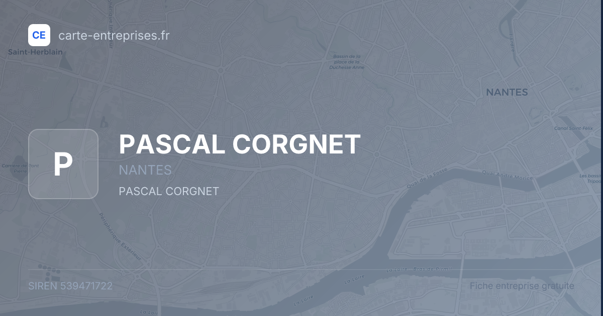 PASCAL CORGNET — 539471722 — fiche entreprise