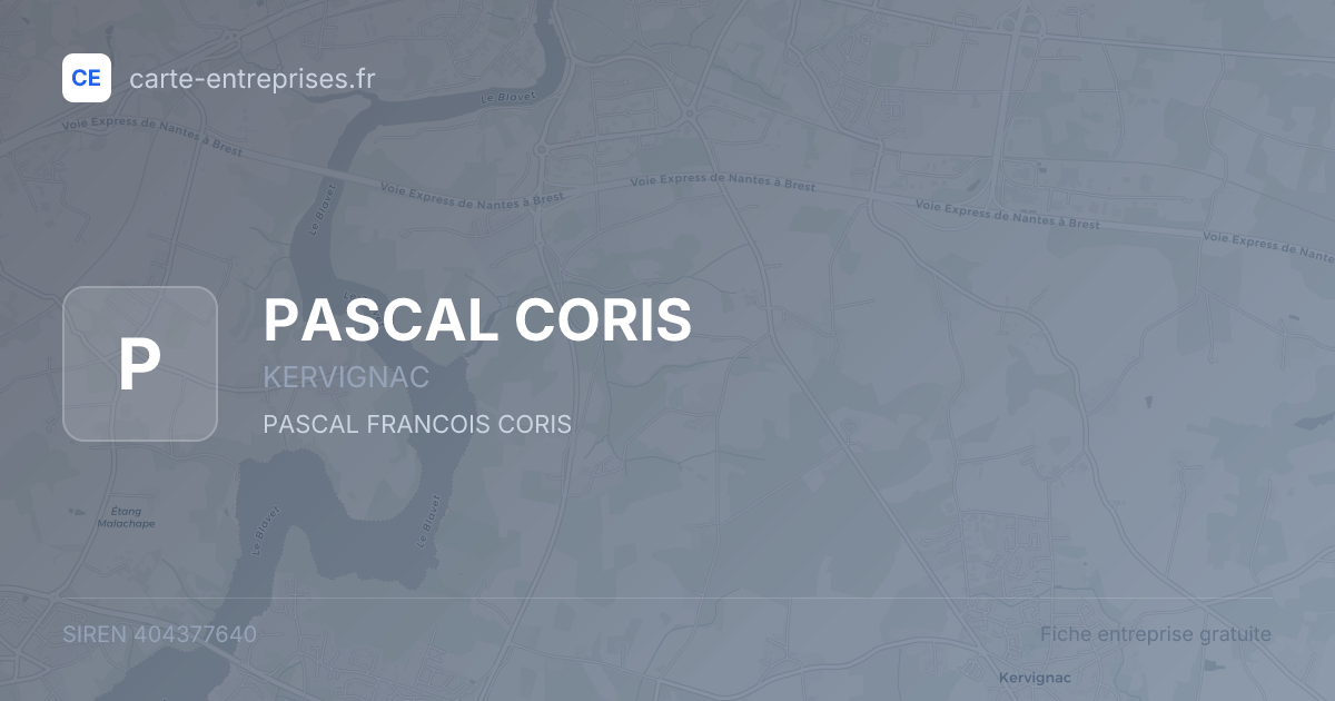 PASCAL CORIS — 404377640 — fiche entreprise