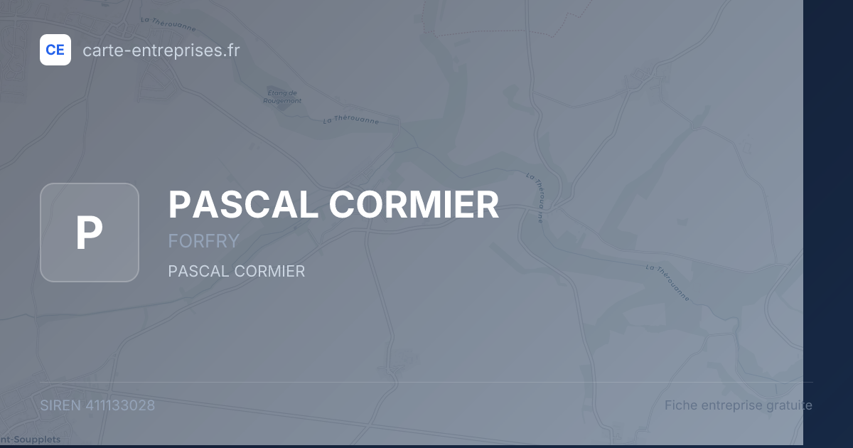 PASCAL CORMIER — 411133028 — fiche entreprise