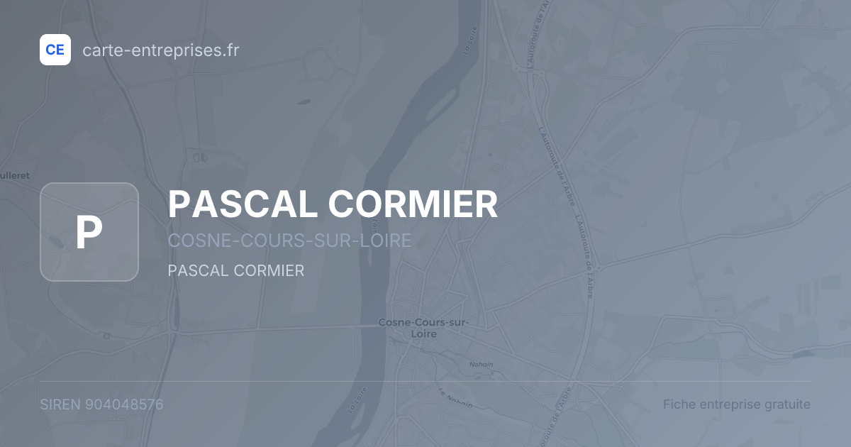 PASCAL CORMIER — 904048576 — fiche entreprise
