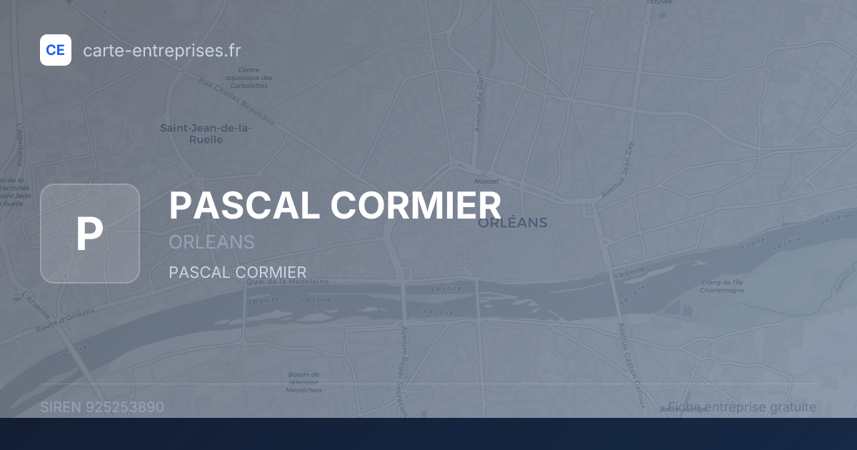 PASCAL CORMIER — 925253890 — fiche entreprise