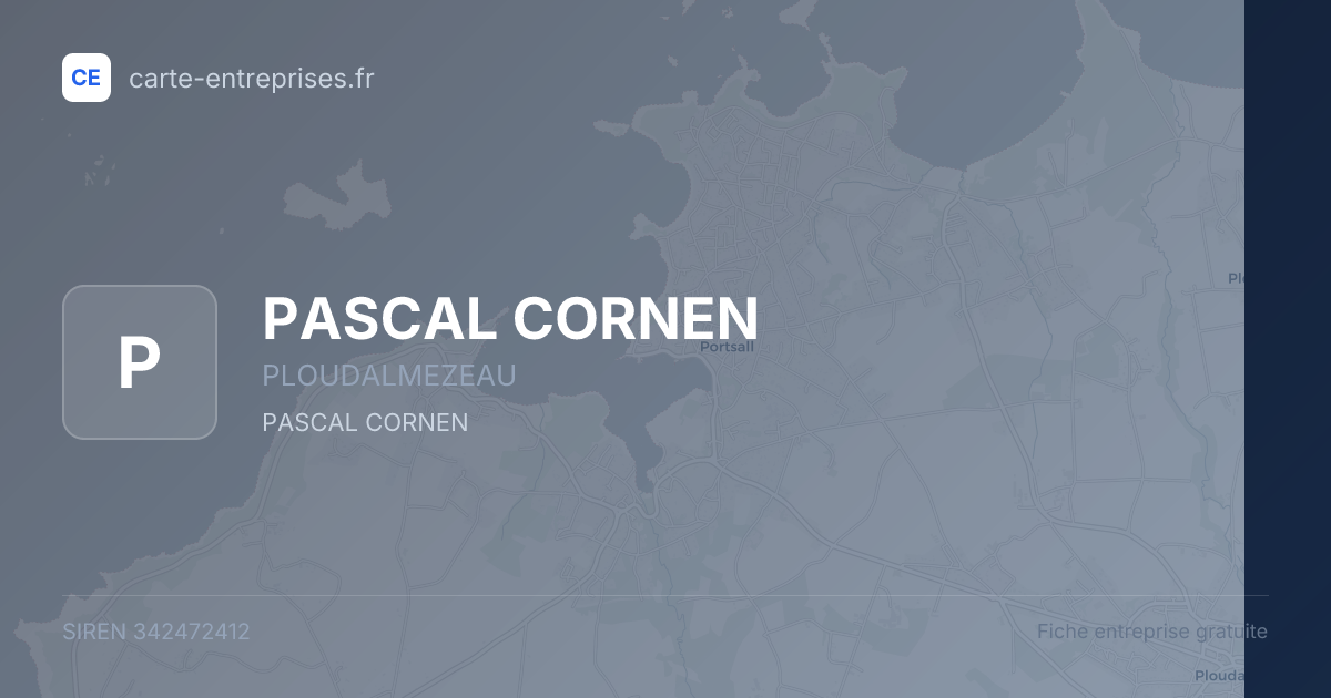 PASCAL CORNEN — 342472412 — fiche entreprise