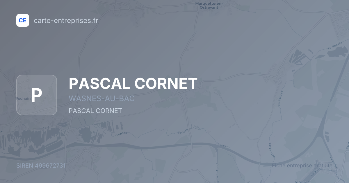 PASCAL CORNET — 499672731 — fiche entreprise