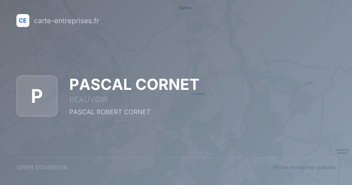 PASCAL CORNET — 500499314 — fiche entreprise