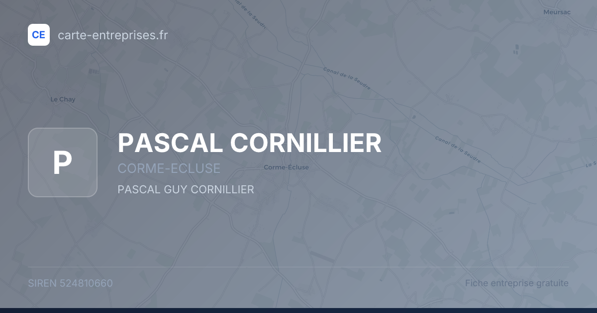PASCAL CORNILLIER — 524810660 — fiche entreprise