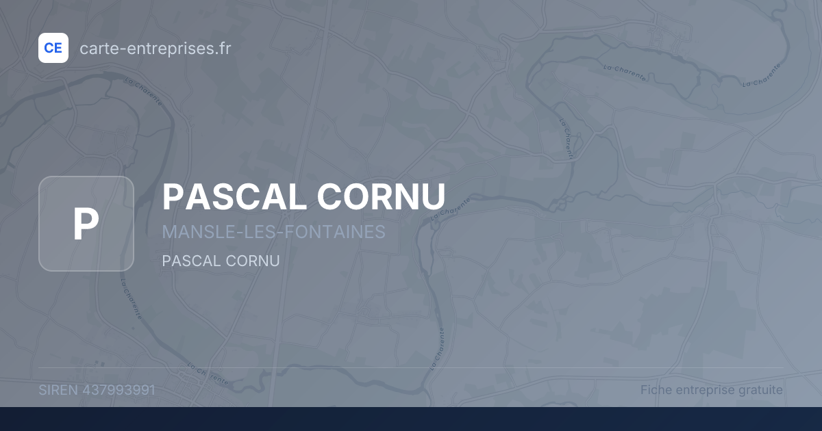 PASCAL CORNU — 437993991 — fiche entreprise