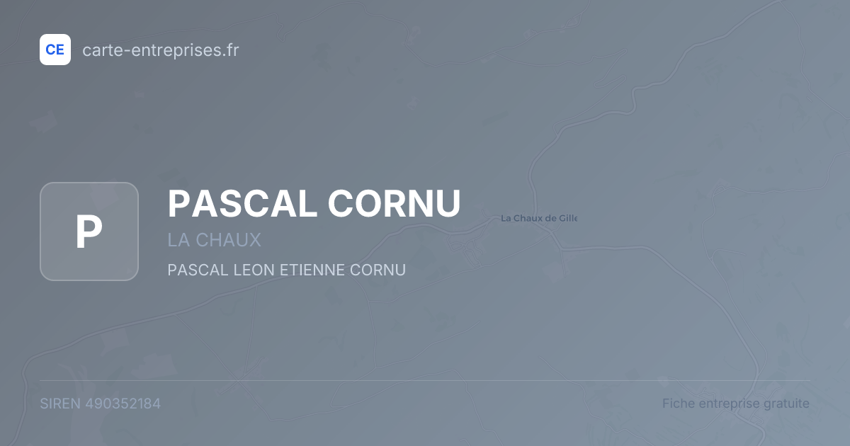 PASCAL CORNU — 490352184 — fiche entreprise