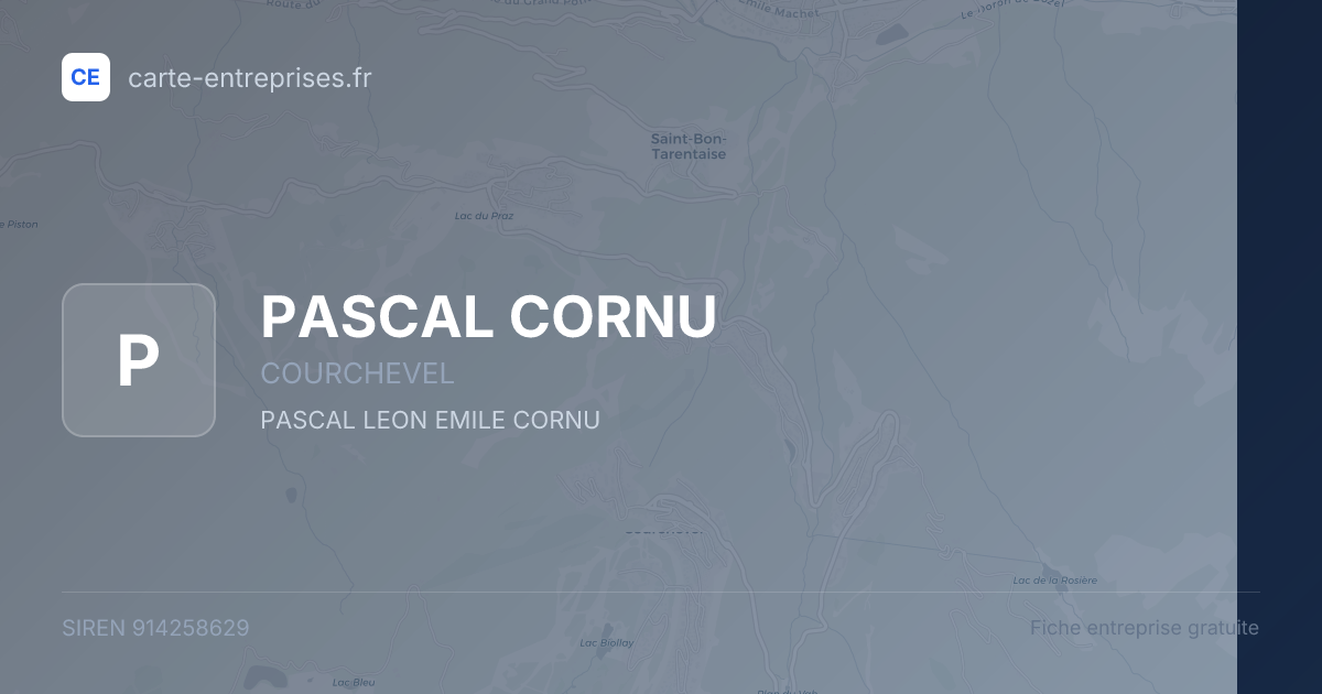 PASCAL CORNU — 914258629 — fiche entreprise