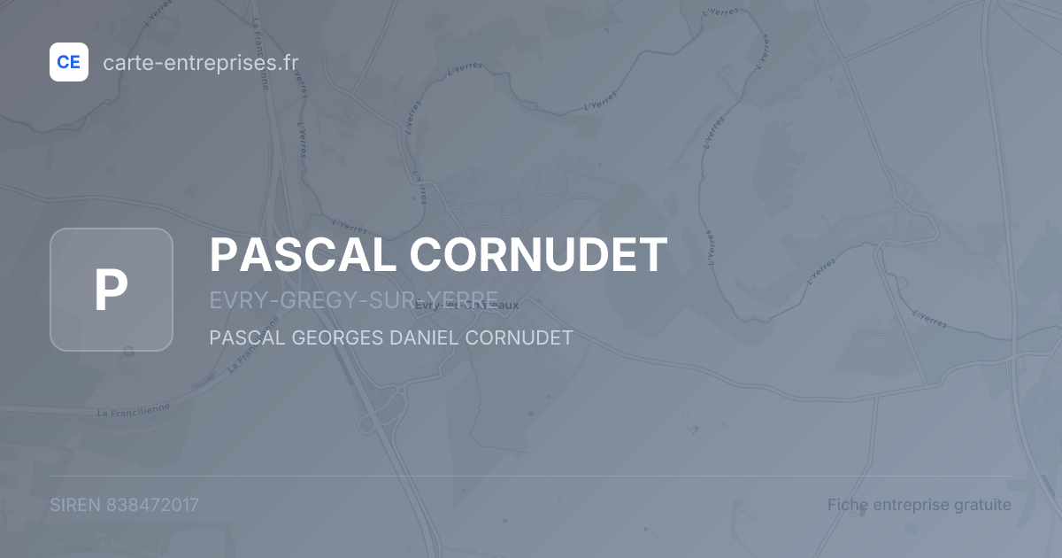 PASCAL CORNUDET — 838472017 — fiche entreprise
