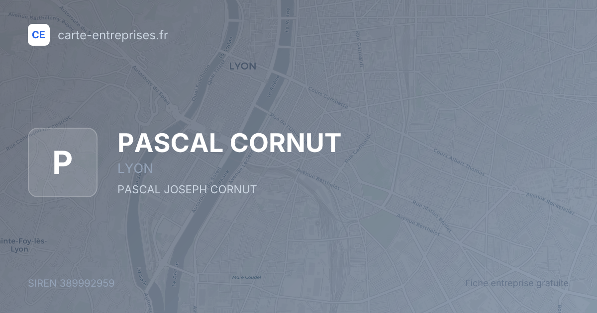 PASCAL CORNUT — 389992959 — fiche entreprise