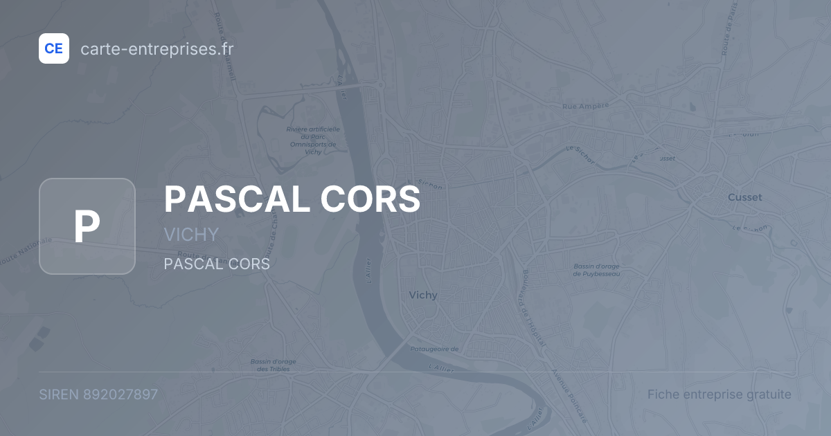 PASCAL CORS — 892027897 — fiche entreprise