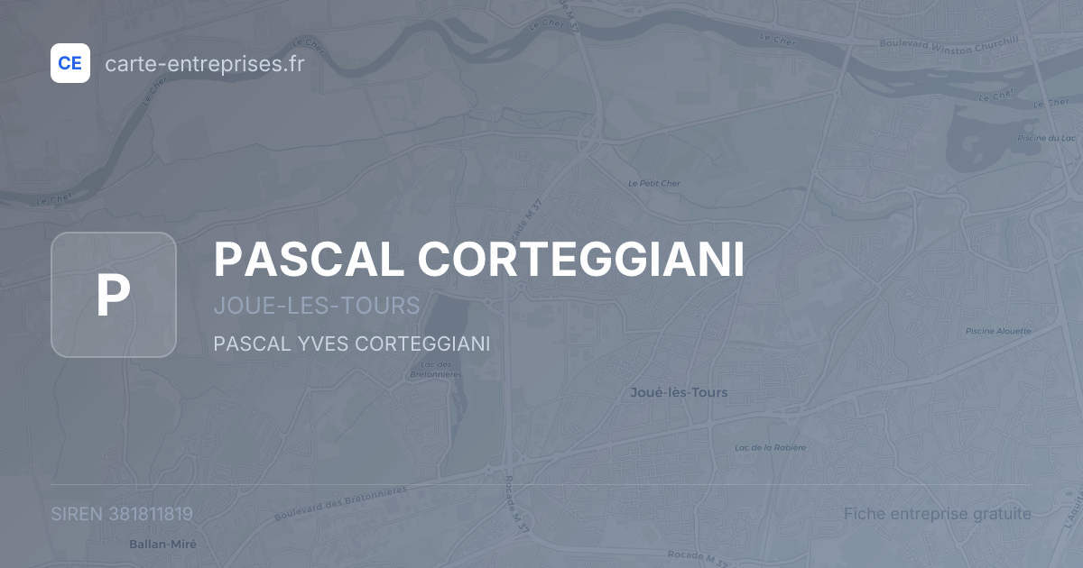 PASCAL CORTEGGIANI — 381811819 — fiche entreprise
