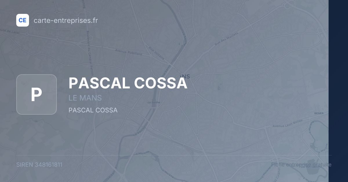PASCAL COSSA — 348161811 — fiche entreprise
