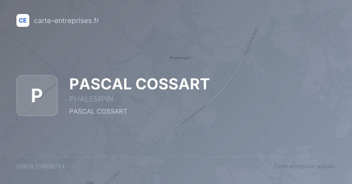PASCAL COSSART — 511608754 — fiche entreprise
