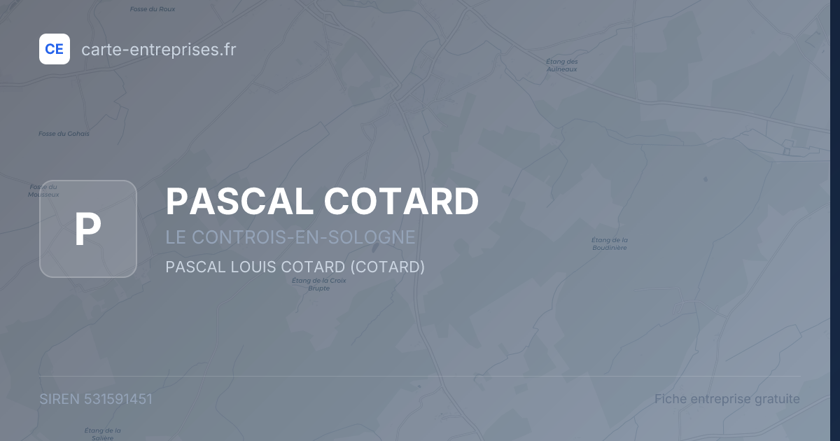 PASCAL COTARD — 531591451 — fiche entreprise