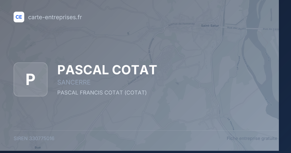 PASCAL COTAT — 330775016 — fiche entreprise