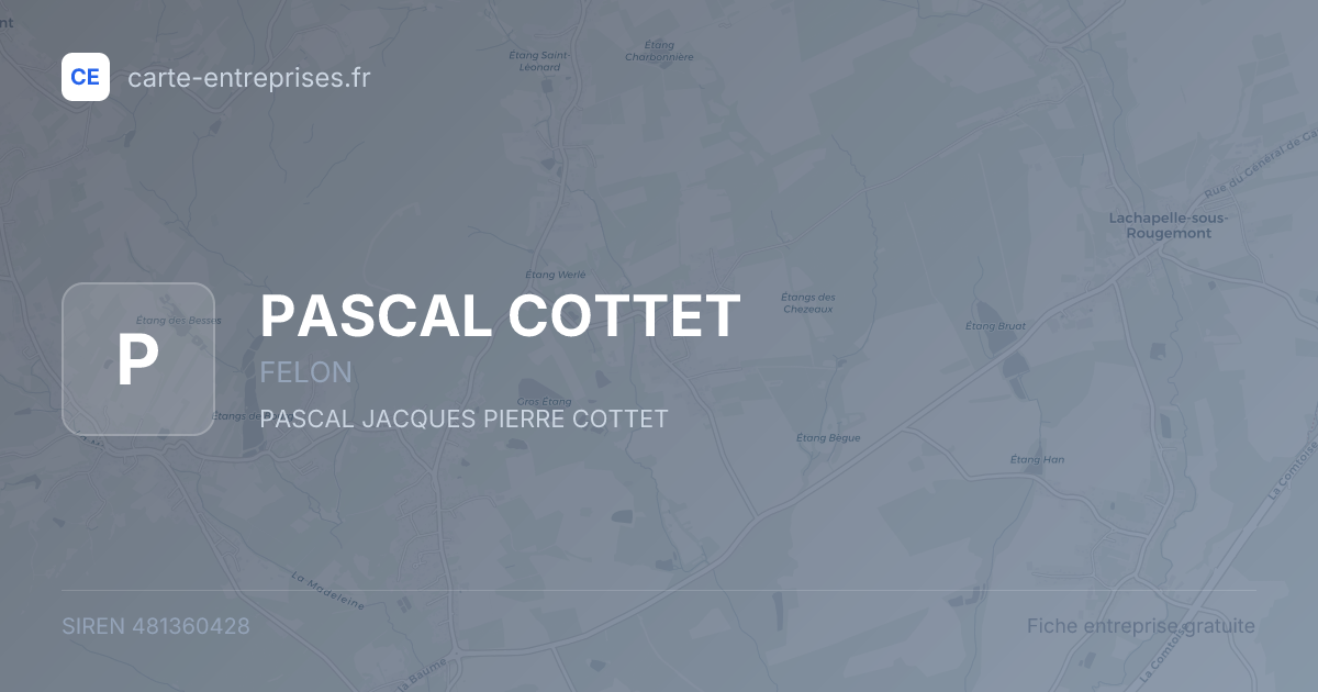 PASCAL COTTET — 481360428 — fiche entreprise