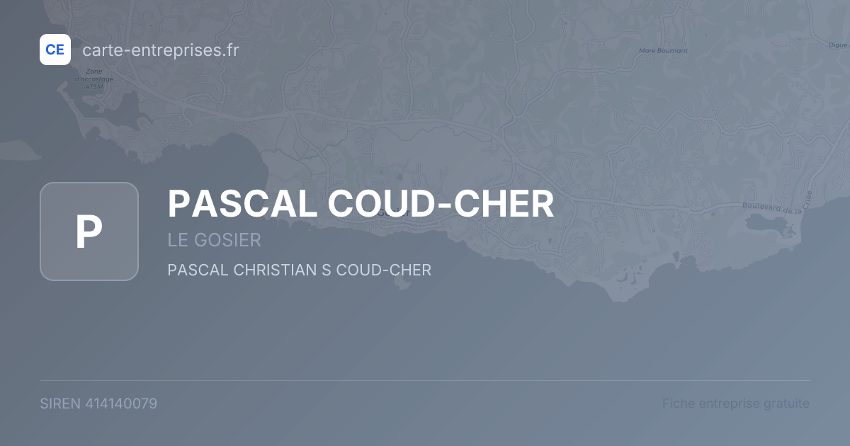 PASCAL COUD-CHER — 414140079 — fiche entreprise