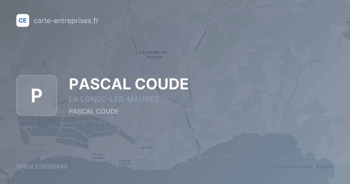 PASCAL COUDE — 529066649 — fiche entreprise