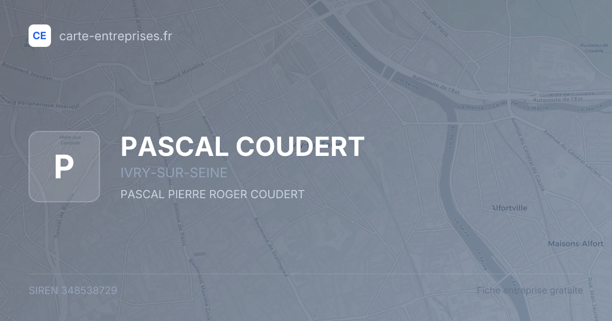 PASCAL COUDERT — 348538729 — fiche entreprise