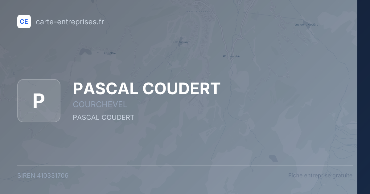 PASCAL COUDERT — 410331706 — fiche entreprise