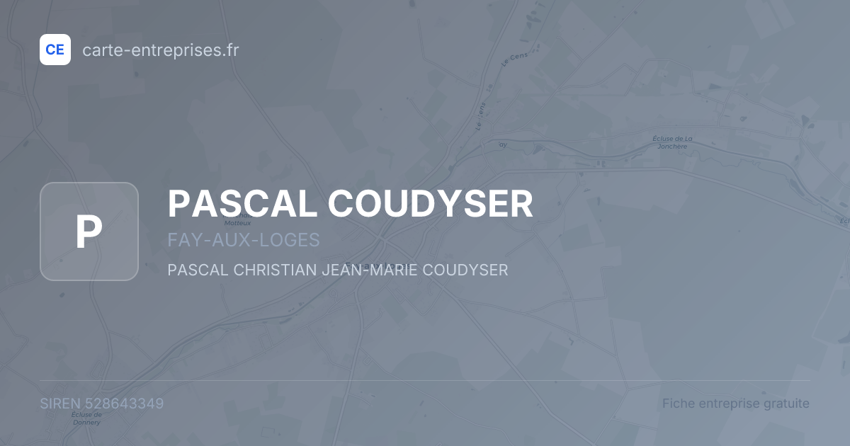 PASCAL COUDYSER — 528643349 — fiche entreprise