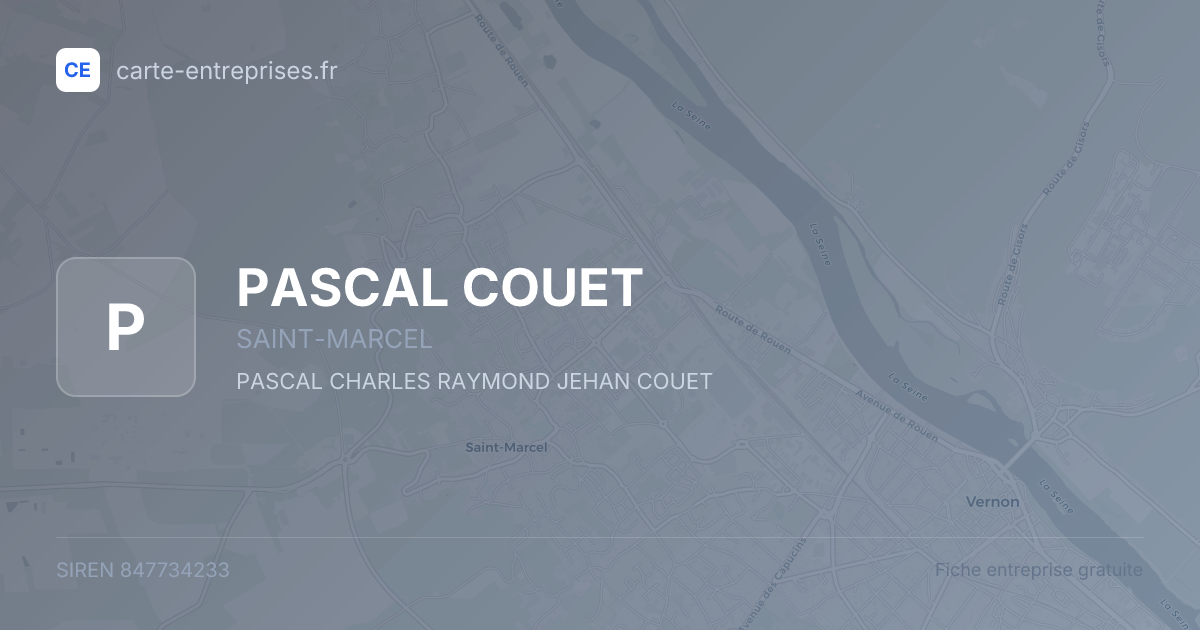 PASCAL COUET — 847734233 — fiche entreprise
