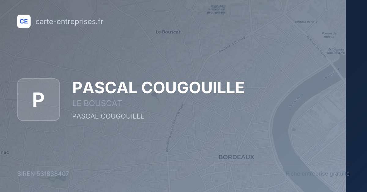 PASCAL COUGOUILLE — 531838407 — fiche entreprise