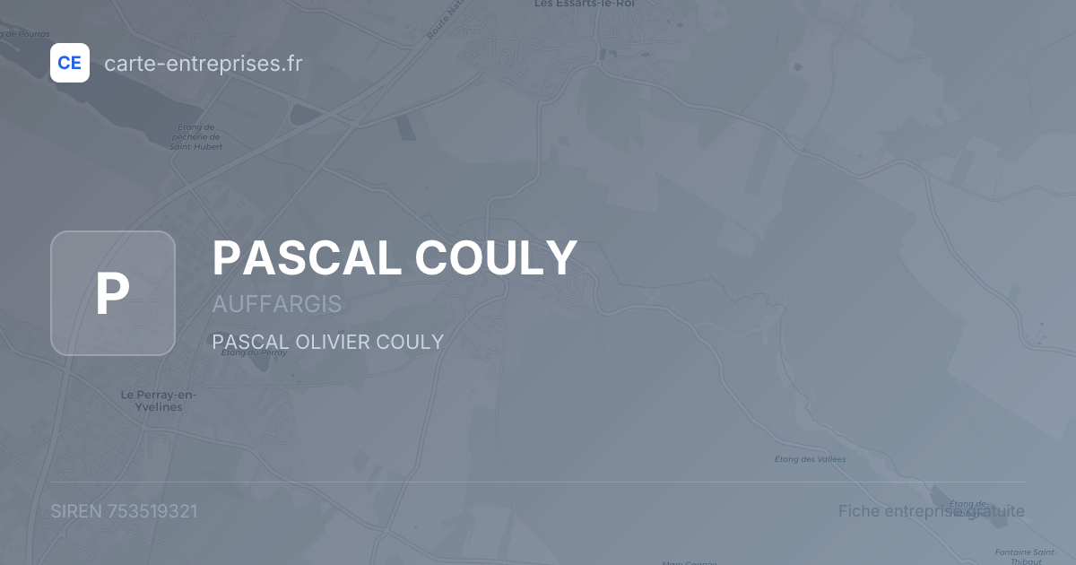 PASCAL COULY — 753519321 — fiche entreprise