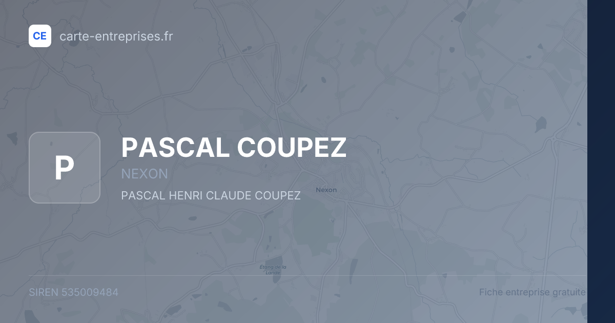 PASCAL COUPEZ — 535009484 — fiche entreprise