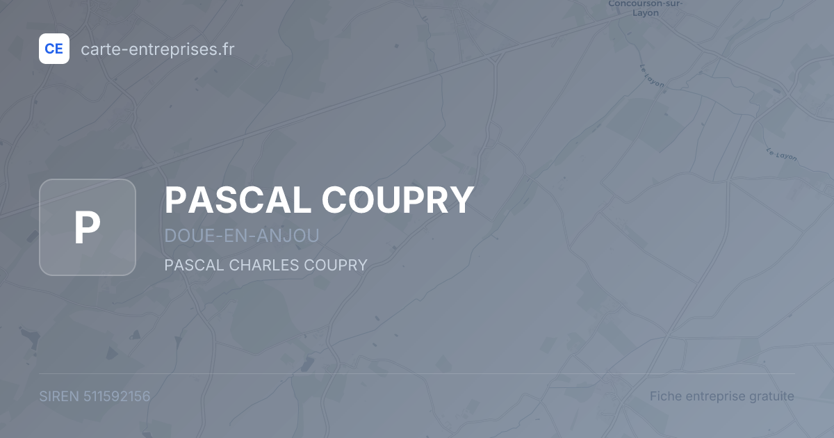 PASCAL COUPRY — 511592156 — fiche entreprise