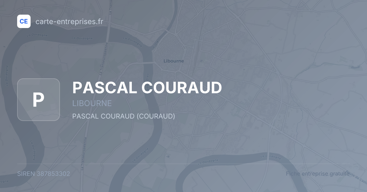 PASCAL COURAUD — 387853302 — fiche entreprise