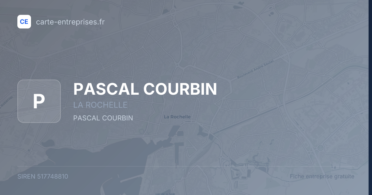 PASCAL COURBIN — 517748810 — fiche entreprise
