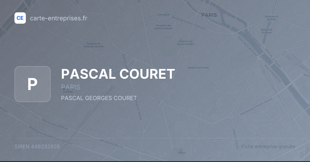 PASCAL COURET — 449232826 — fiche entreprise