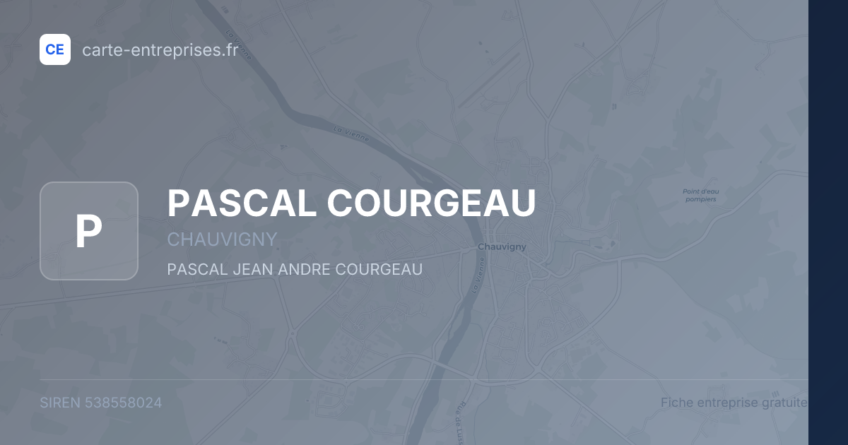 PASCAL COURGEAU — 538558024 — fiche entreprise
