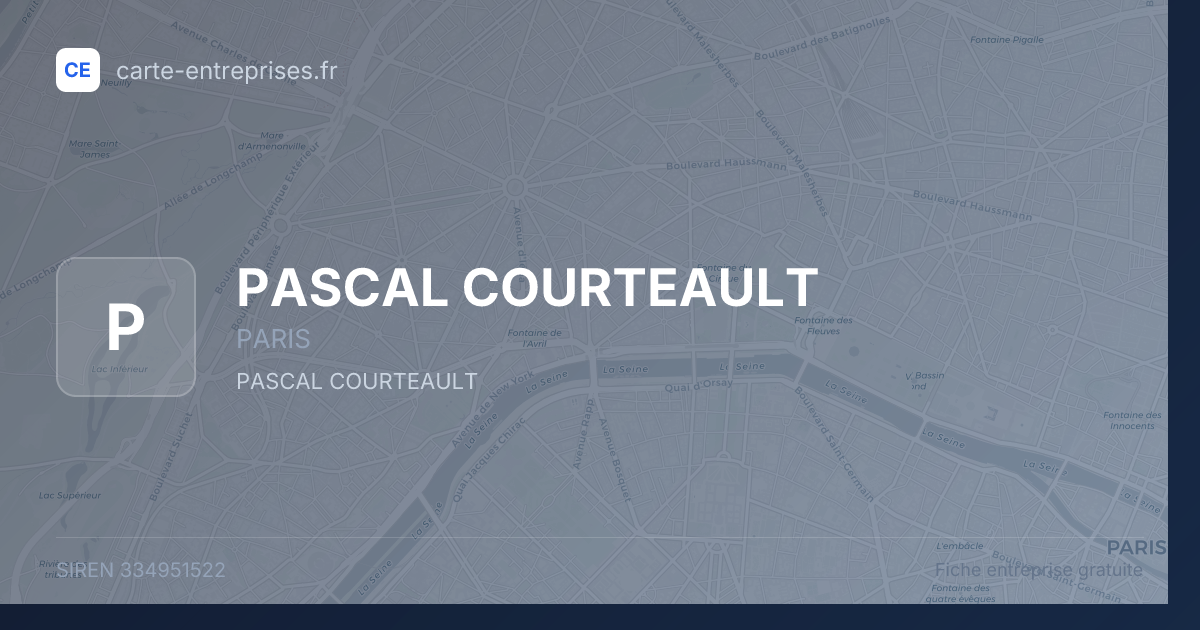 PASCAL COURTEAULT — 334951522 — fiche entreprise