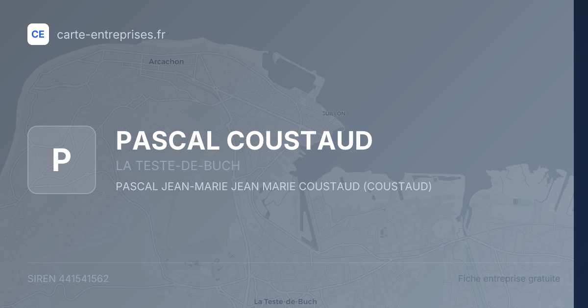 PASCAL COUSTAUD — 441541562 — fiche entreprise