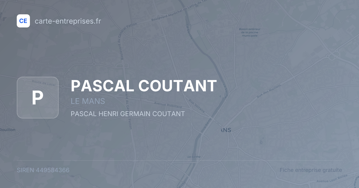 PASCAL COUTANT — 449584366 — fiche entreprise