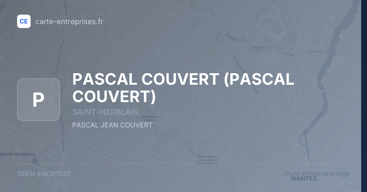 PASCAL COUVERT — 488367020 — fiche entreprise