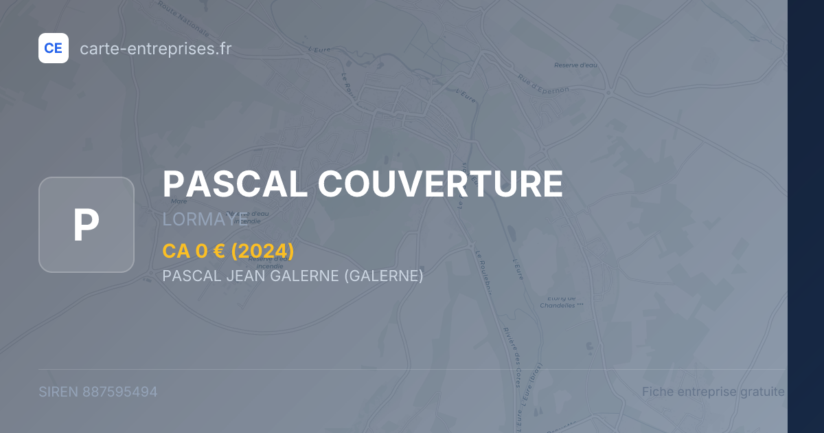 PASCAL COUVERTURE — 887595494 — fiche entreprise
